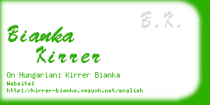 bianka kirrer business card